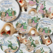 Borden van tropisch woud-dinosaurussen, Baby showe Papieren Bordje