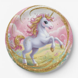 Borden van Unicorn Paper Papieren Bordje