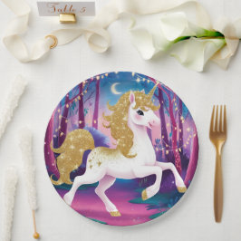Borden van Unicorn Paper Papieren Bordje