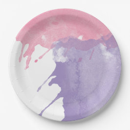 Borden van Verfsplatter Papieren Bordje