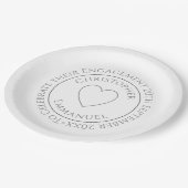 Borden van verloving Celebration Party Papieren Bordje (Gekanteld)