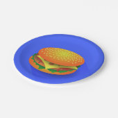 Borden van vers hamburgerpapier papieren bordje (Gekanteld)