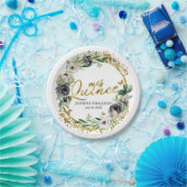 Borden van vlinder uit de Quinceanera Black Floral Papieren Bordje (Feest)