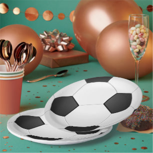 Borden van voetbal papieren bordje