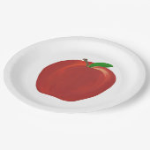 Borden van volledig gerijpt rood appelpapier papieren bordje (Gekanteld)