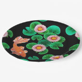 Borden van waterlelies en koi-vispapier papieren bordje (Gekanteld)