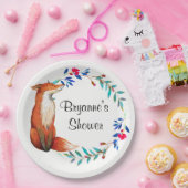 Borden van waterverf Fox & Wreath Vrijgezellenfees Papieren Bordje (Feest)