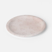 Borden van waterverf-hartenpapier, droog roze papieren bordje (Gekanteld)