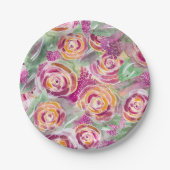 Borden van whimsy Waterverf Papieren Bordje (Voorkant)