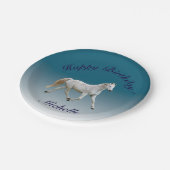 Borden van White Horse Birthday Papieren Bordje (Gekanteld)