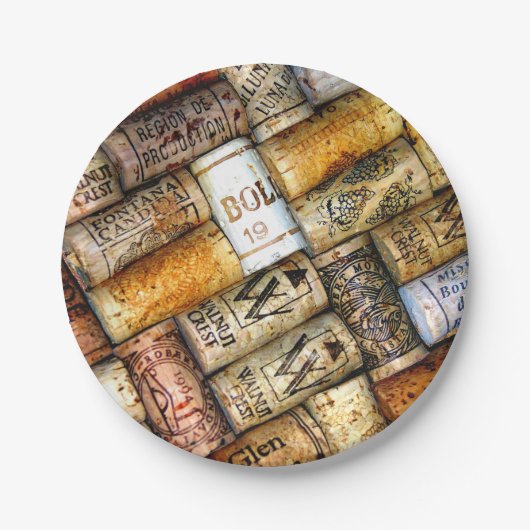 Borden van wijnpapier papieren bordje (Voorkant)