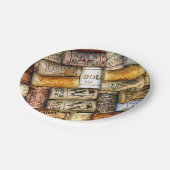 Borden van wijnpapier papieren bordje (Gekanteld)