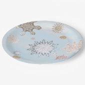 Borden van wintergolfslagpapier, bevroren papieren bordje (Gekanteld)