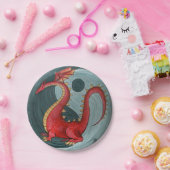 Borden van Ying-Yang Dragon Paper Papieren Bordje (Feest)