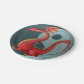 Borden van Ying-Yang Dragon Paper Papieren Bordje (Gekanteld)