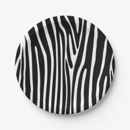 Borden van Zebra Print Safari Animal Paper Papieren Bordje