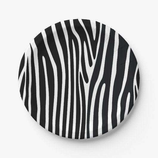 Borden van Zebra Print Safari Animal Paper Papieren Bordje (Voorkant)