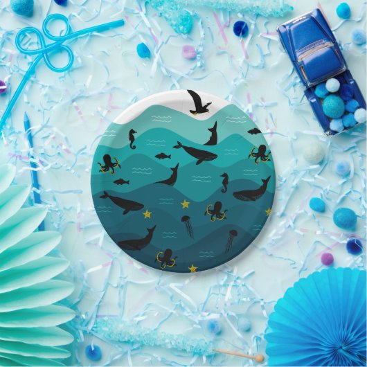 Borden van zeeen papieren bordje (Feest)