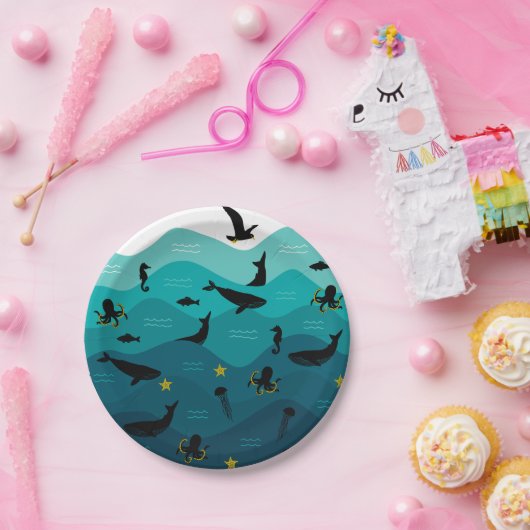 Borden van zeeen papieren bordje (Feest)