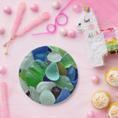 Borden van zeeglazen papieren bordje (Feest)