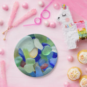 Borden van zeeglazen papieren bordje (Feest)