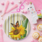 Borden van zonnebloemkarton met tulppapier papieren bordje (Feest)