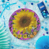 Borden van zonnebloemkarton papieren bordje (Feest)