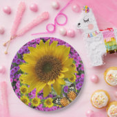 Borden van zonnebloemkarton papieren bordje (Feest)