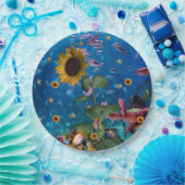 Borden van zonnebloempitten papieren bordje (Feest)