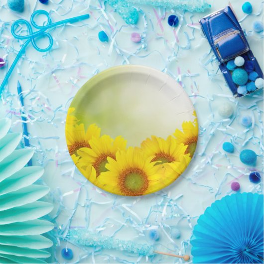 Borden van zonnebloempitten papieren bordje (Feest)