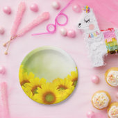 Borden van zonnebloempitten papieren bordje (Feest)