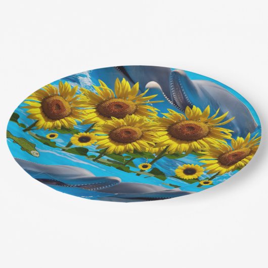 Borden van zonnebloempitten papieren bordje (Gekanteld)