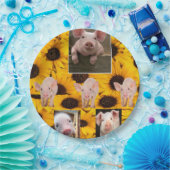 Borden van zonnebloempitten papieren bordje (Feest)