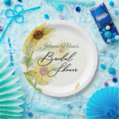 Borden van zonnebloempitten papieren bordje (Feest)