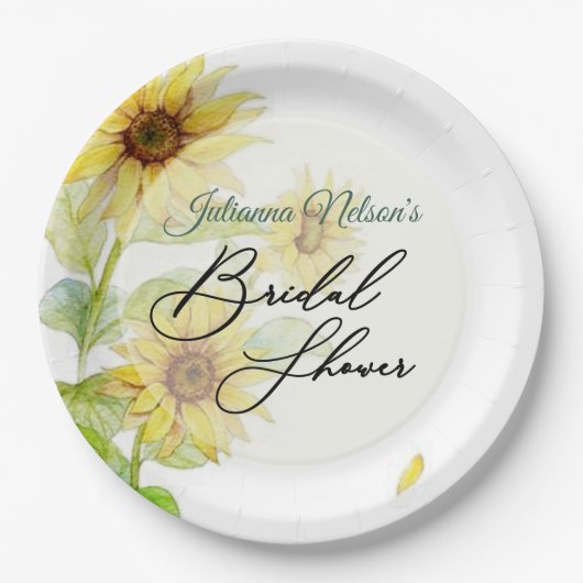 Borden van zonnebloempitten papieren bordje (Voorkant)