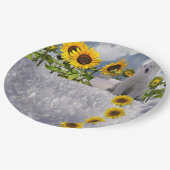 Borden van zonnebloempitten van Beer Papieren Bordje (Gekanteld)