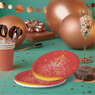 Borden voor 7-inch kerstboompapier papieren bordje