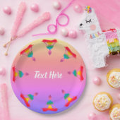 Borden voor aangepast papier van Yoga Party Papieren Bordje (Feest)