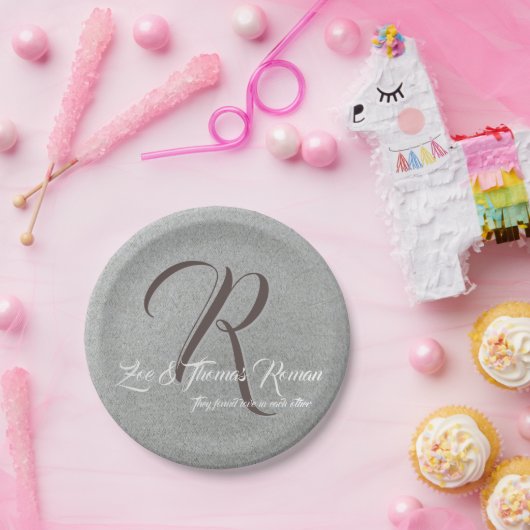 Borden voor aangepaste huwelijksgezinshereniging papieren bordje (Feest)