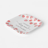 Borden voor aardbeienpapier waterverf papieren bordje (Gebogen)