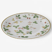 Borden voor  aardbeienpatroon papieren bordje (Gekanteld)