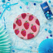 Borden voor aardbeienpatroonpapier papieren bordje (Feest)