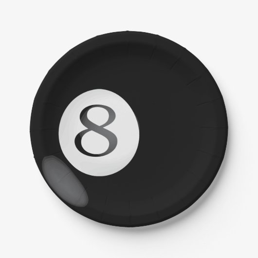 Borden voor acht kogelpapier papieren bordje (Voorkant)