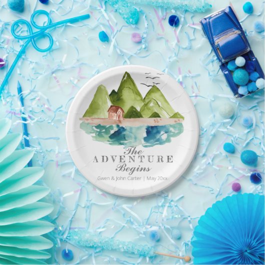 Borden voor Adventure-bruiloft Papieren Bordje (Feest)