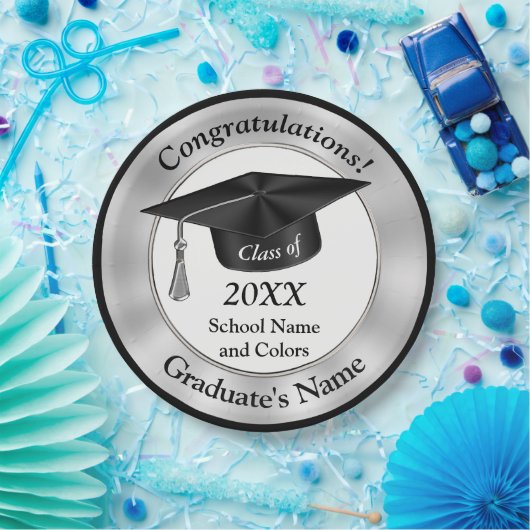 Borden voor  Afstuderen Papieren Bordje (Feest)