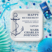 Borden voor anker marineschepen papieren bordje (Feest)