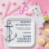 Borden voor anker marineschepen papieren bordje (Feest)