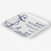 Borden voor anker marineschepen papieren bordje (Gebogen)