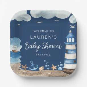 Borden voor Baby shower van de zeemacht Papieren Bordje
