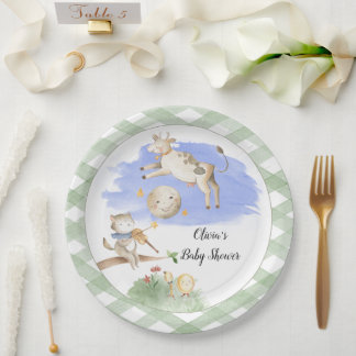 Borden voor baby shower van moedergans papieren bordje